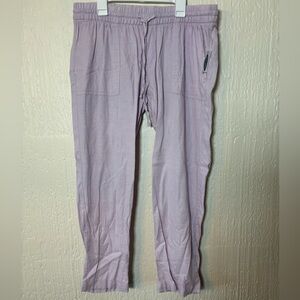 Old Navy Lilac Cloud Linen Crop Pants
